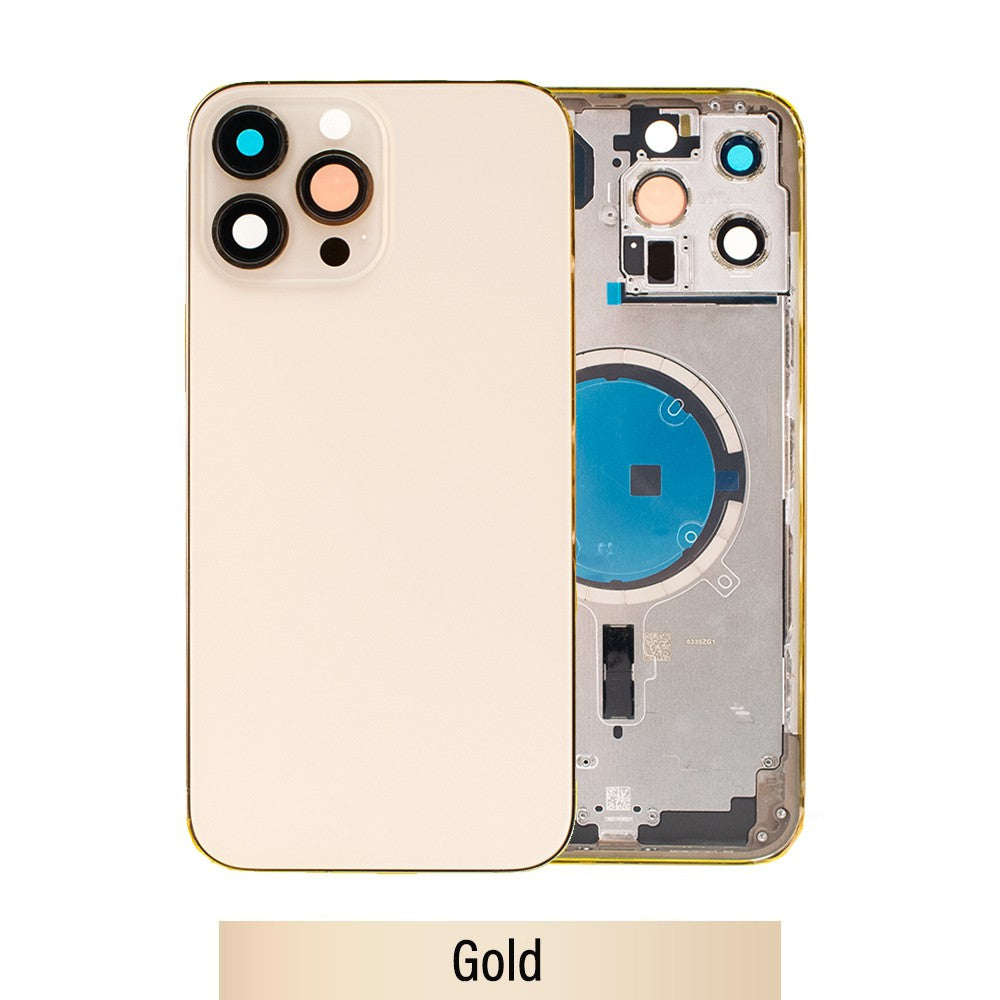 Rear Housing for iPhone 13 Pro Max (NO LOGO)-Gold Rear Housing for iPhone 13 Pro Max (NO LOGO)-Gold